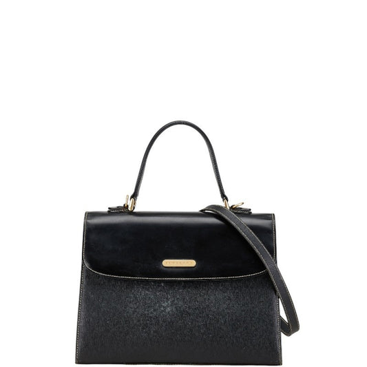 Burberry Handbag Shoulder Bag Leather Black