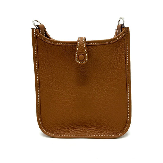 Hermes Evelyne Taurillon Clemence Shoulder Bag Leather Gold