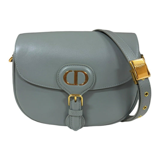 Dior Handbag Christian Shoulder Bag 8 Leather Gray