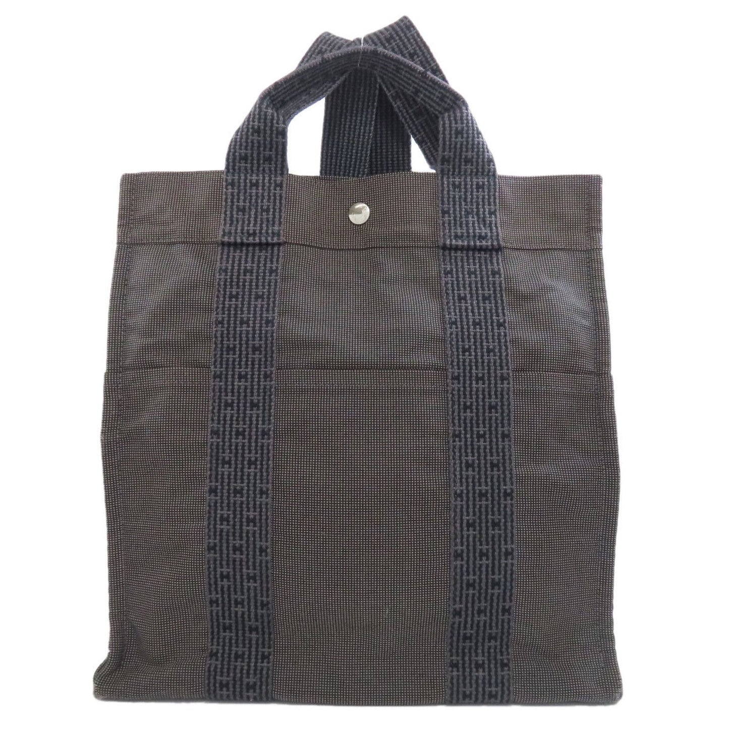 Hermes Backpack Canvas Gray Canvas Backpack 6