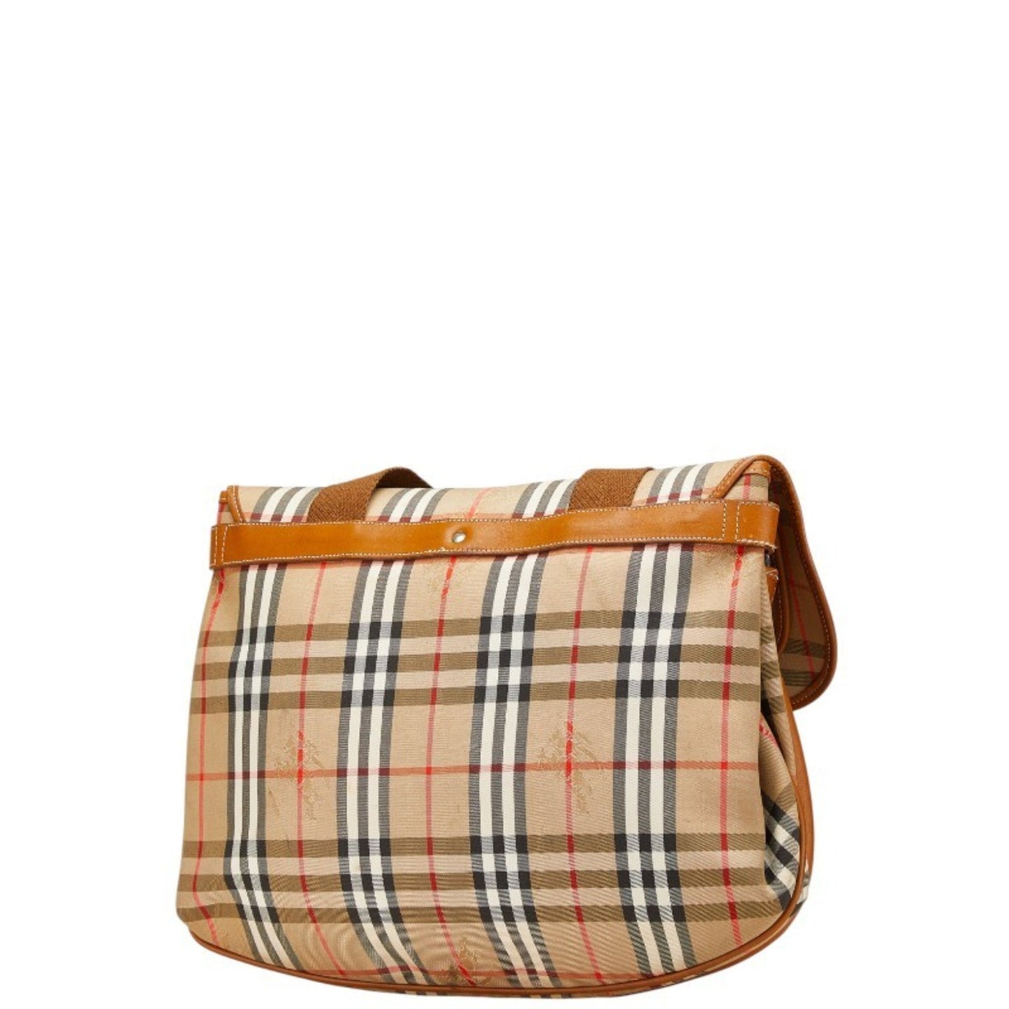 Burberry Multi Color Shoulder Bag Leather Canvas Beige Shoulder Bag 2
