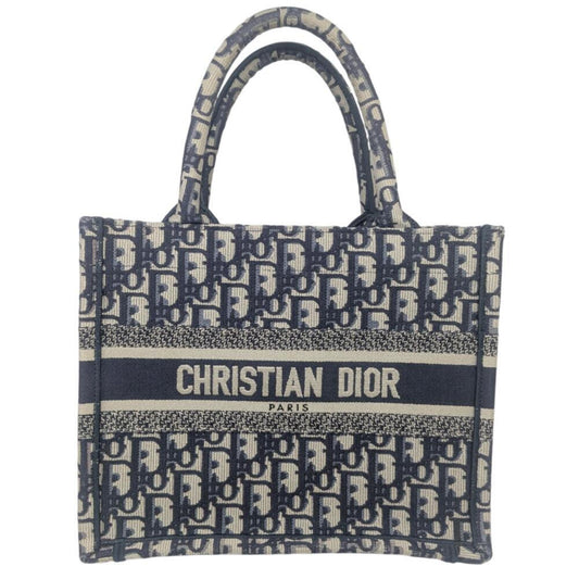 Dior Handbag Christian Tote Bag 5 Canvas Blue Navy