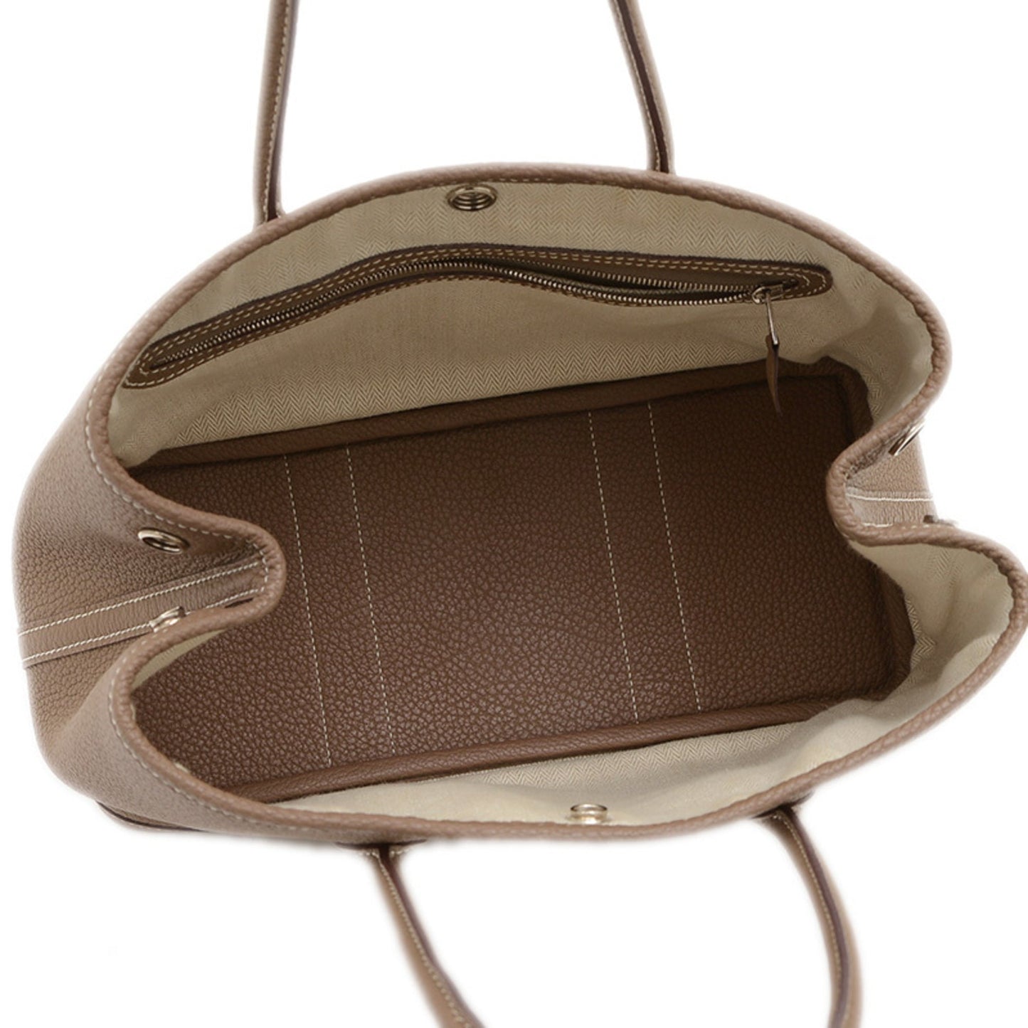 Hermes Garden Etoupe Negonda Tote Bag Leather Gray