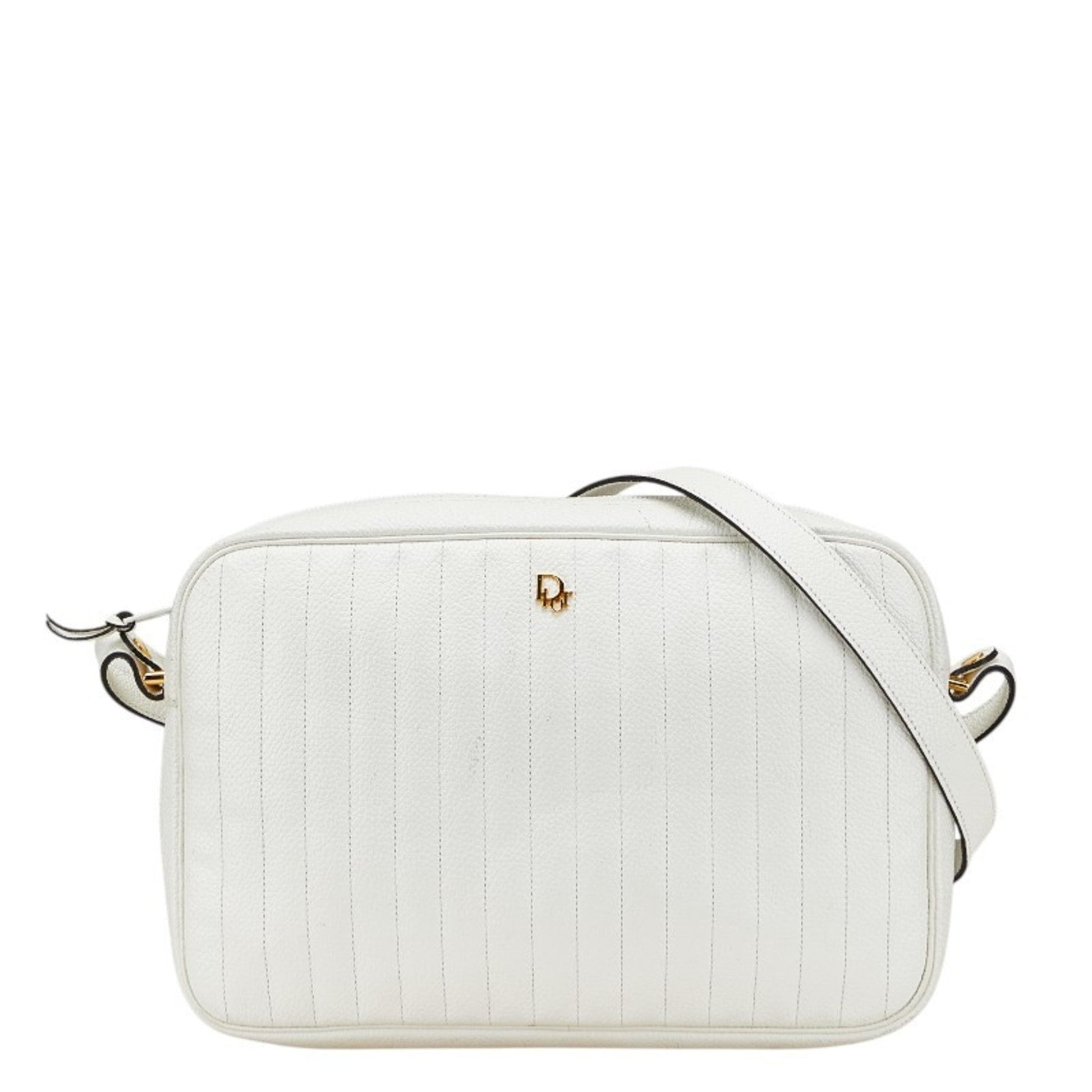 Dior Handbag Christian Shoulder Bag Leather White