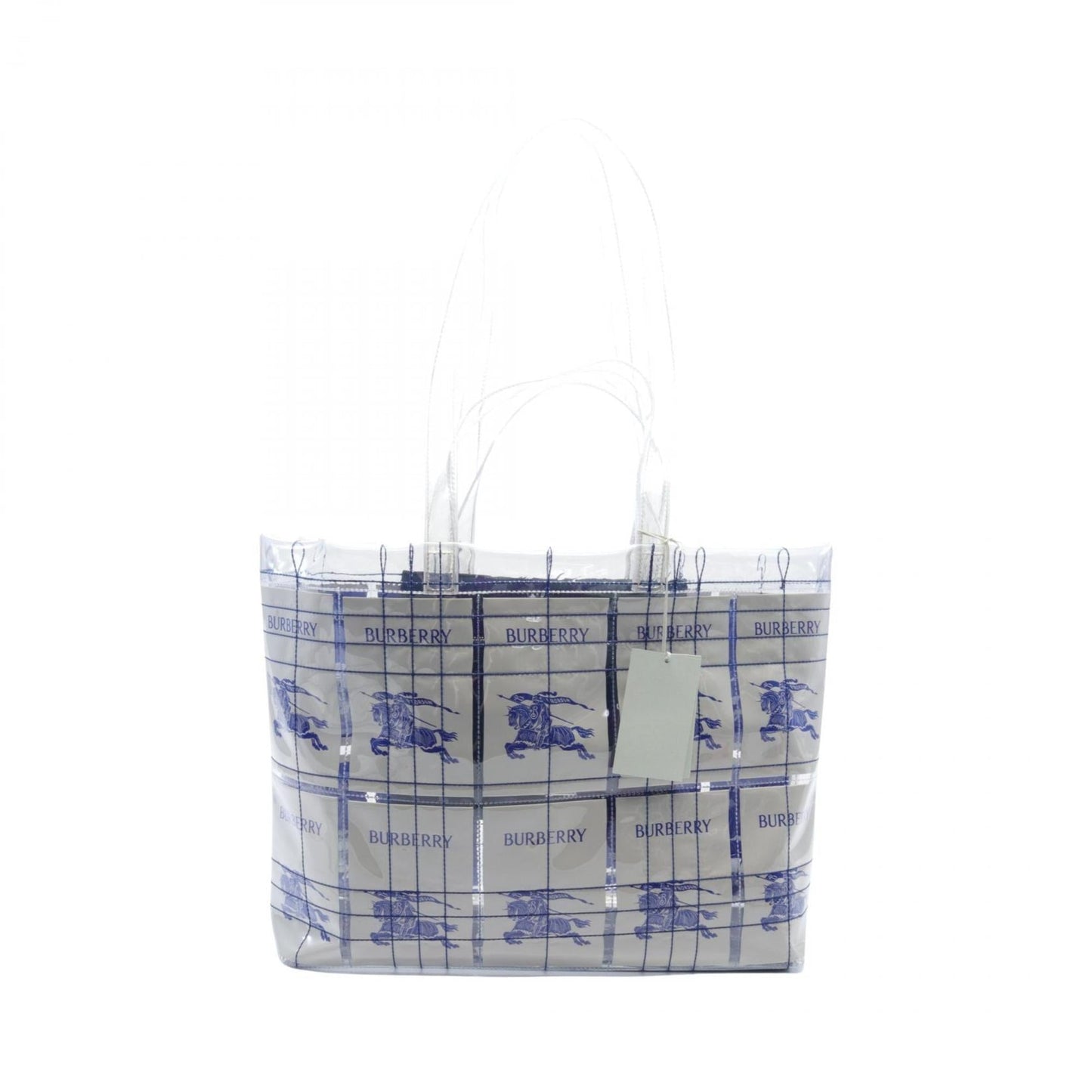 Burberry Clear Pvc Tote Bag White Blue