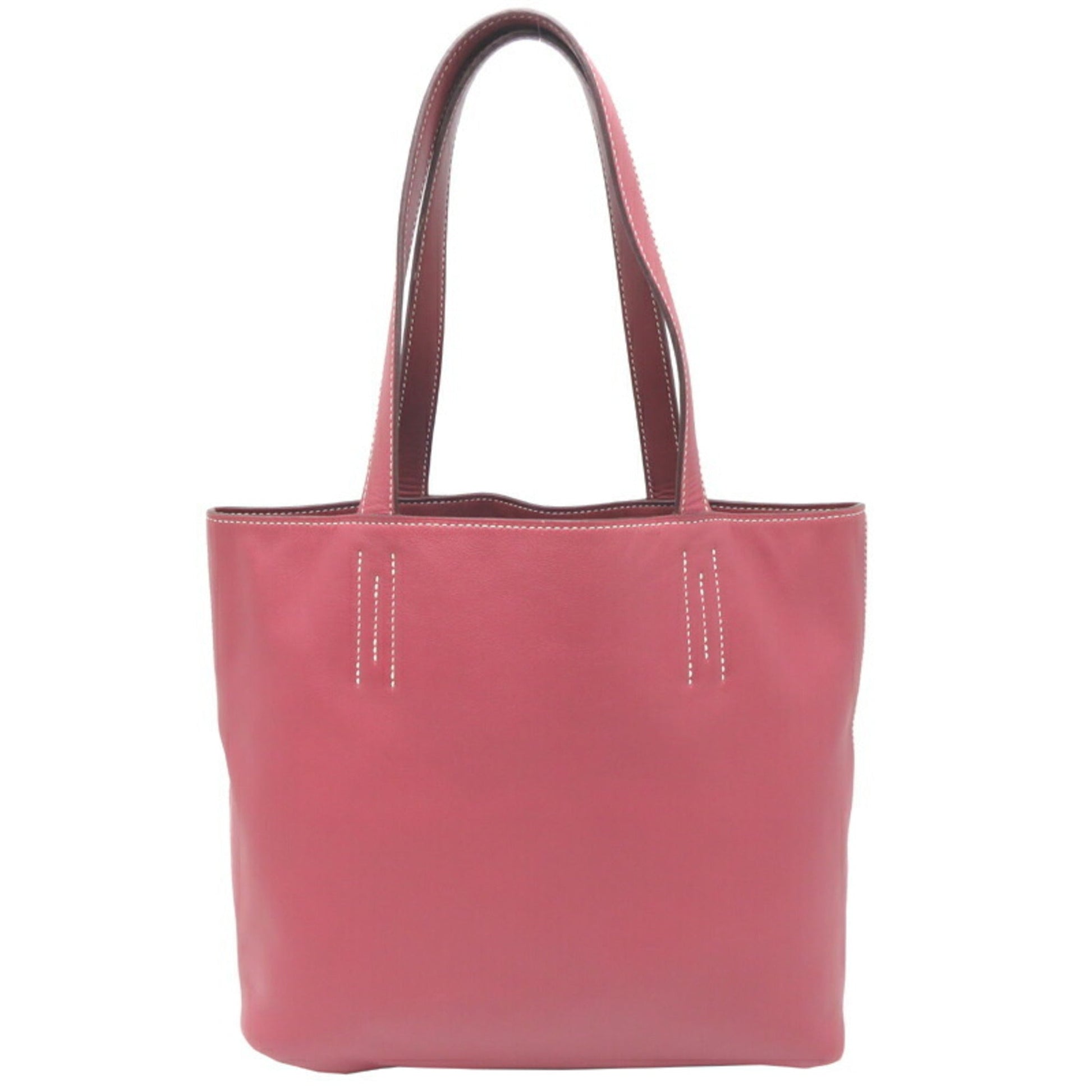 Hermes Color Swift Tote Bag Leather Red Pink
