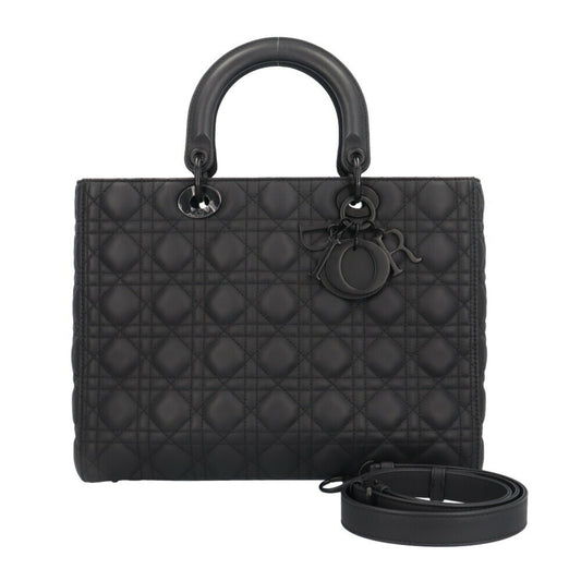 Dior Handbag Christian Lady Shoulder Bag 2 Leather Black