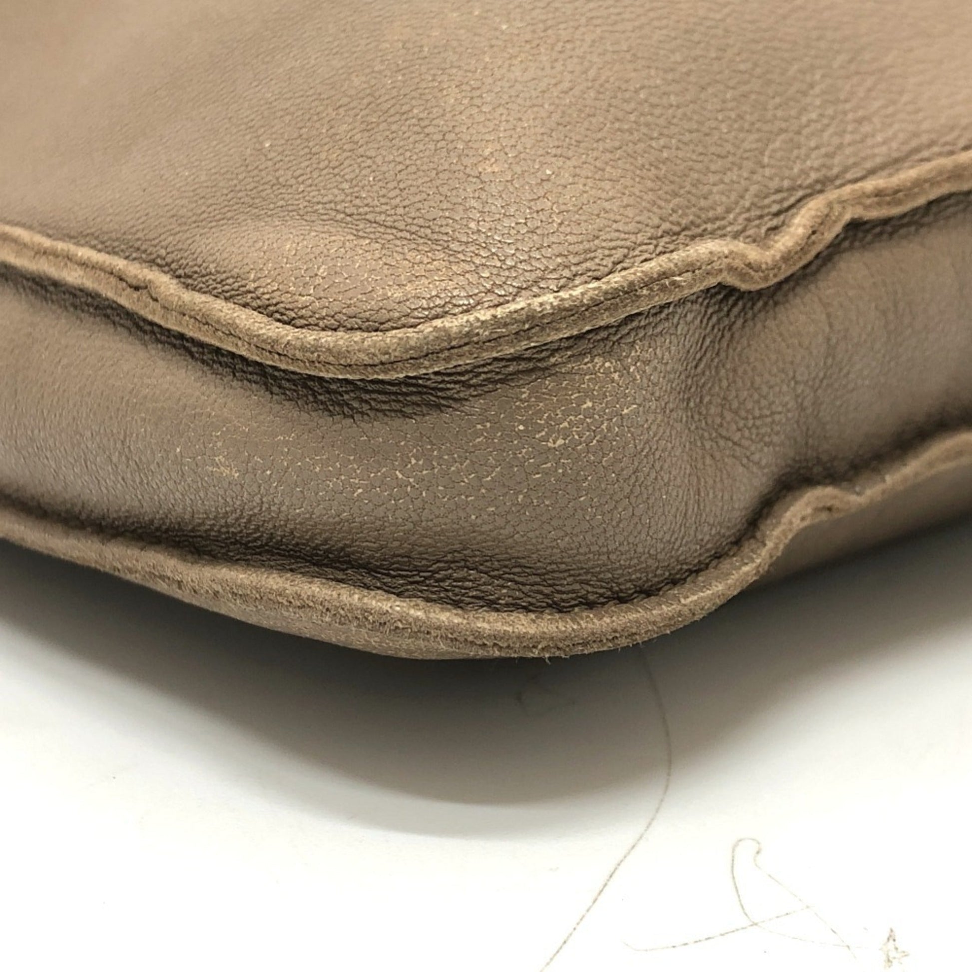 Hermes Etoupe Shoulder Bag Leather Gray