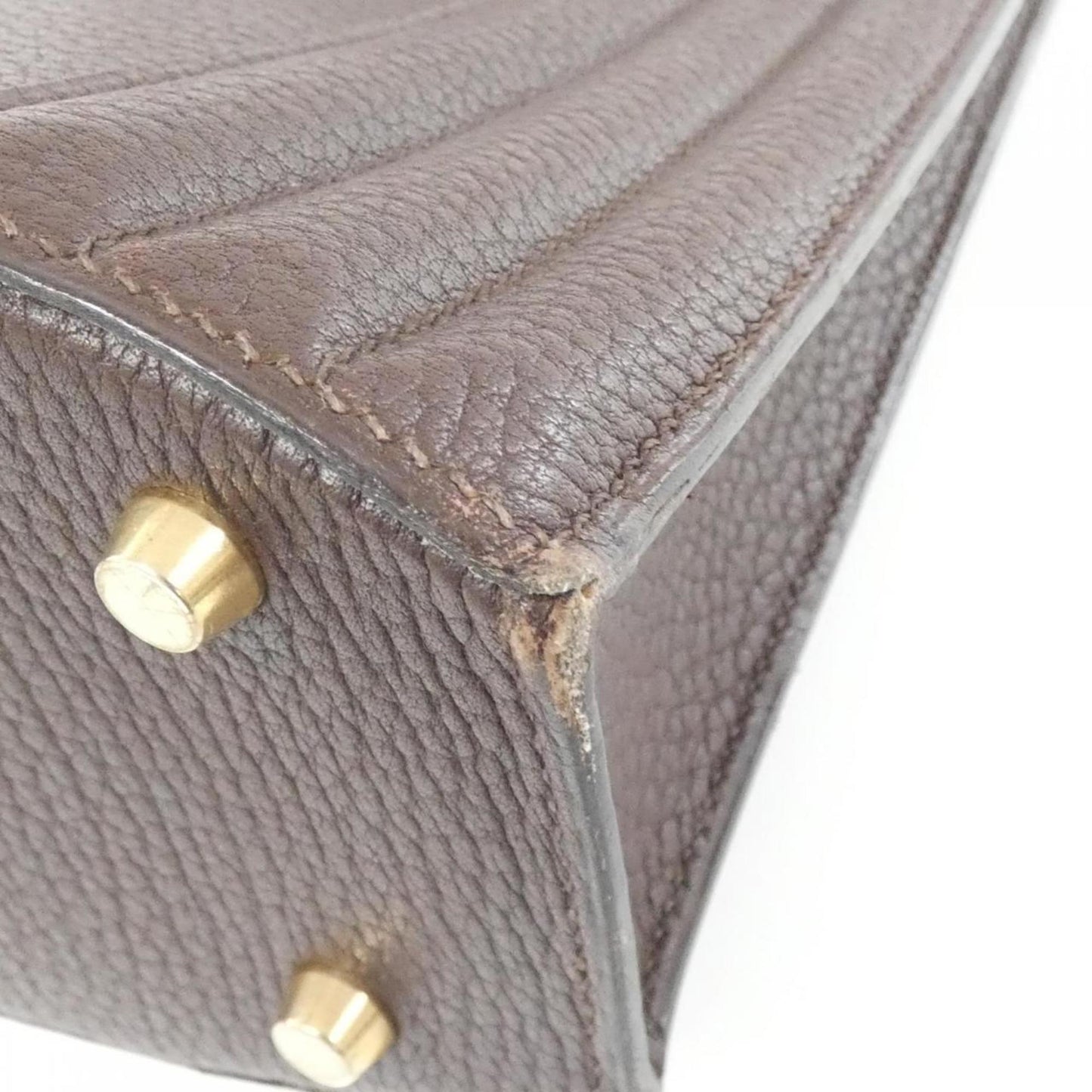 Hermes Kelly Marron Fjord Shoulder Bag Leather