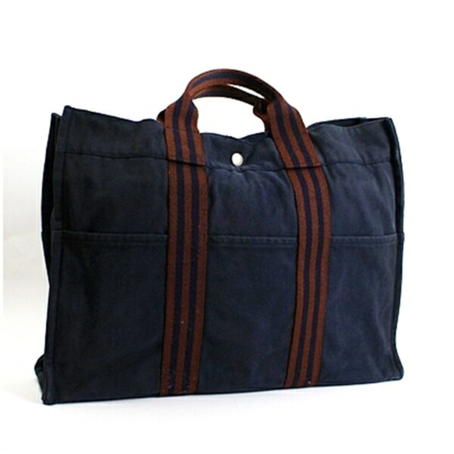 Hermes Tote Bag Canvas Navy Tote Bag 3