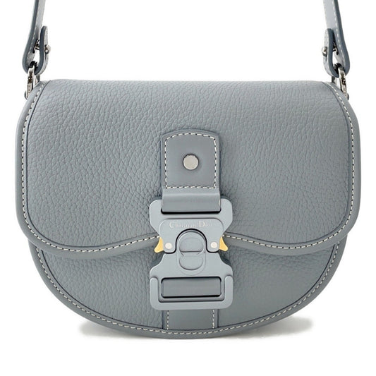 Dior Handbag Christian Shoulder Bag 3 Leather Gray