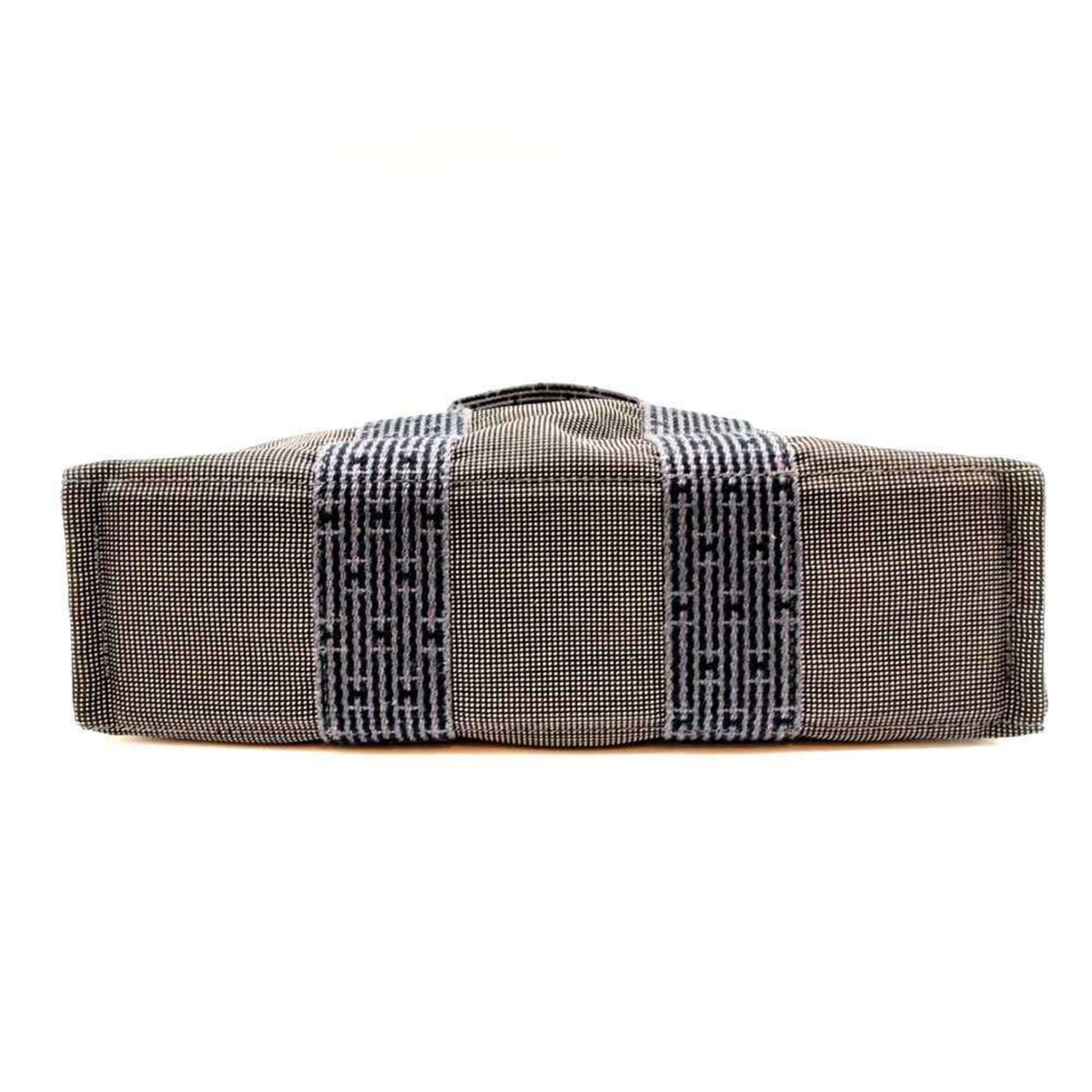 Hermes Her Line Handbag Tote Bag Canvas Gray Tote Bag 7