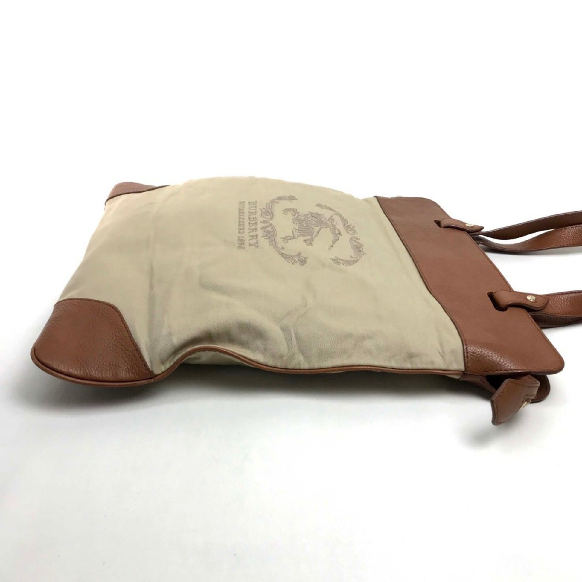 Burberry Tote Bag Leather Canvas Brown Tote Bag 2