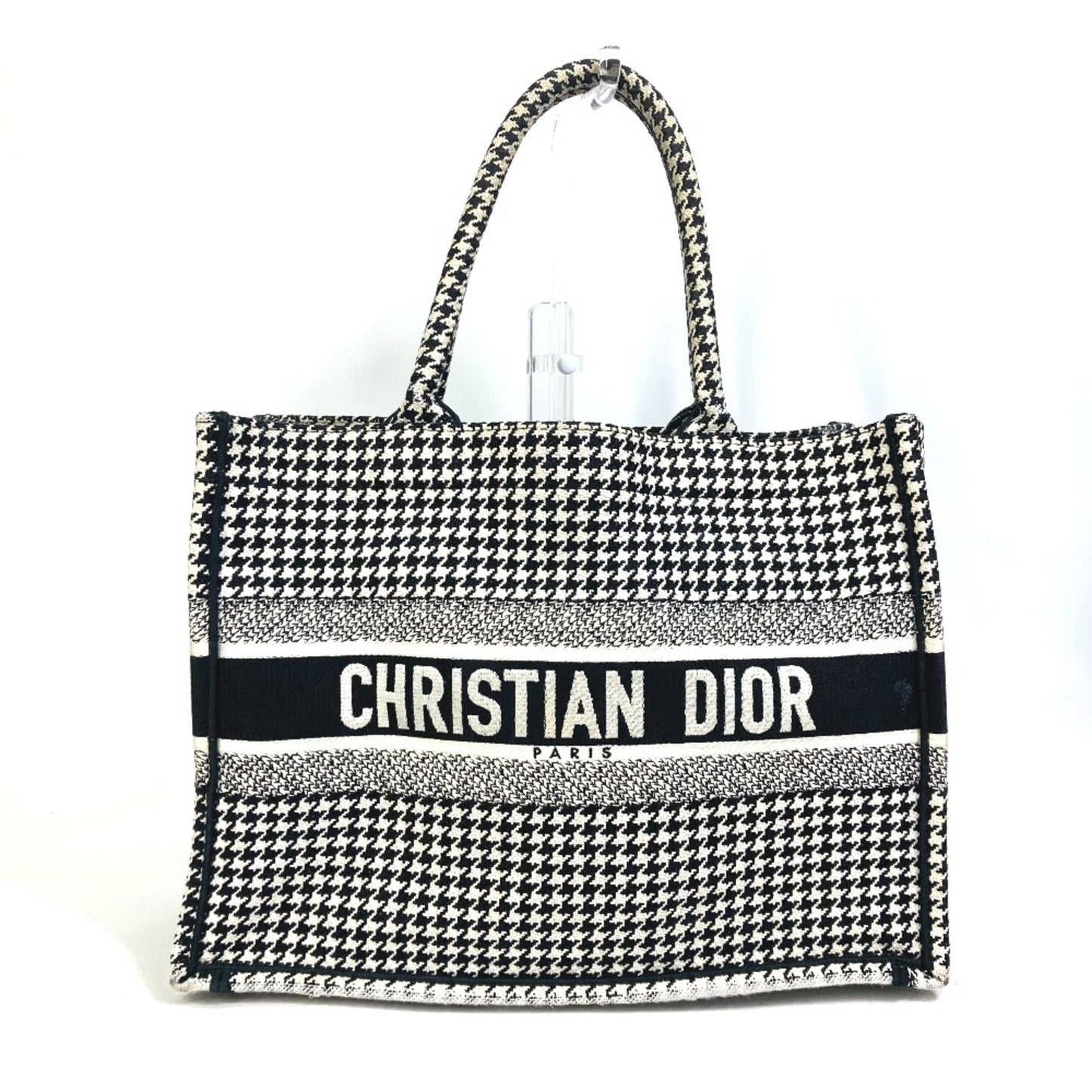 Dior Handbag Christian Shoulder Bag Tote Bag 2 Canvas Black White