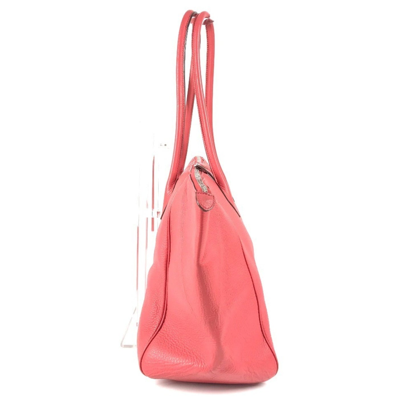 Hermes Paris Bombay Color Taurillon Clemence Boston Bag Shoulder Leather Red Shoulder Bag