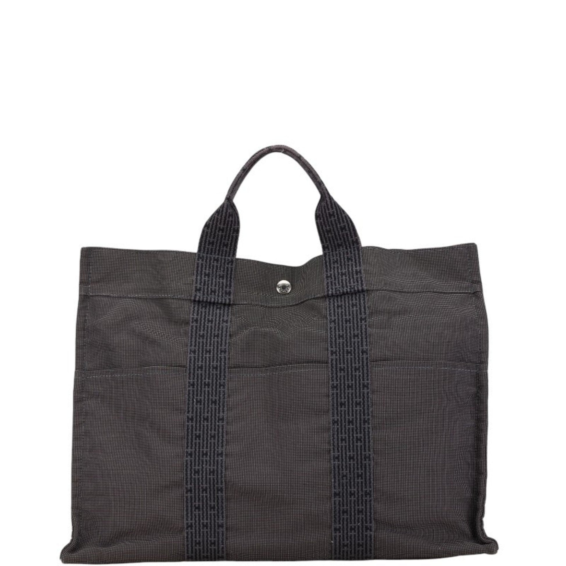 Hermes Tote Bag Canvas Gray Tote Bag 15