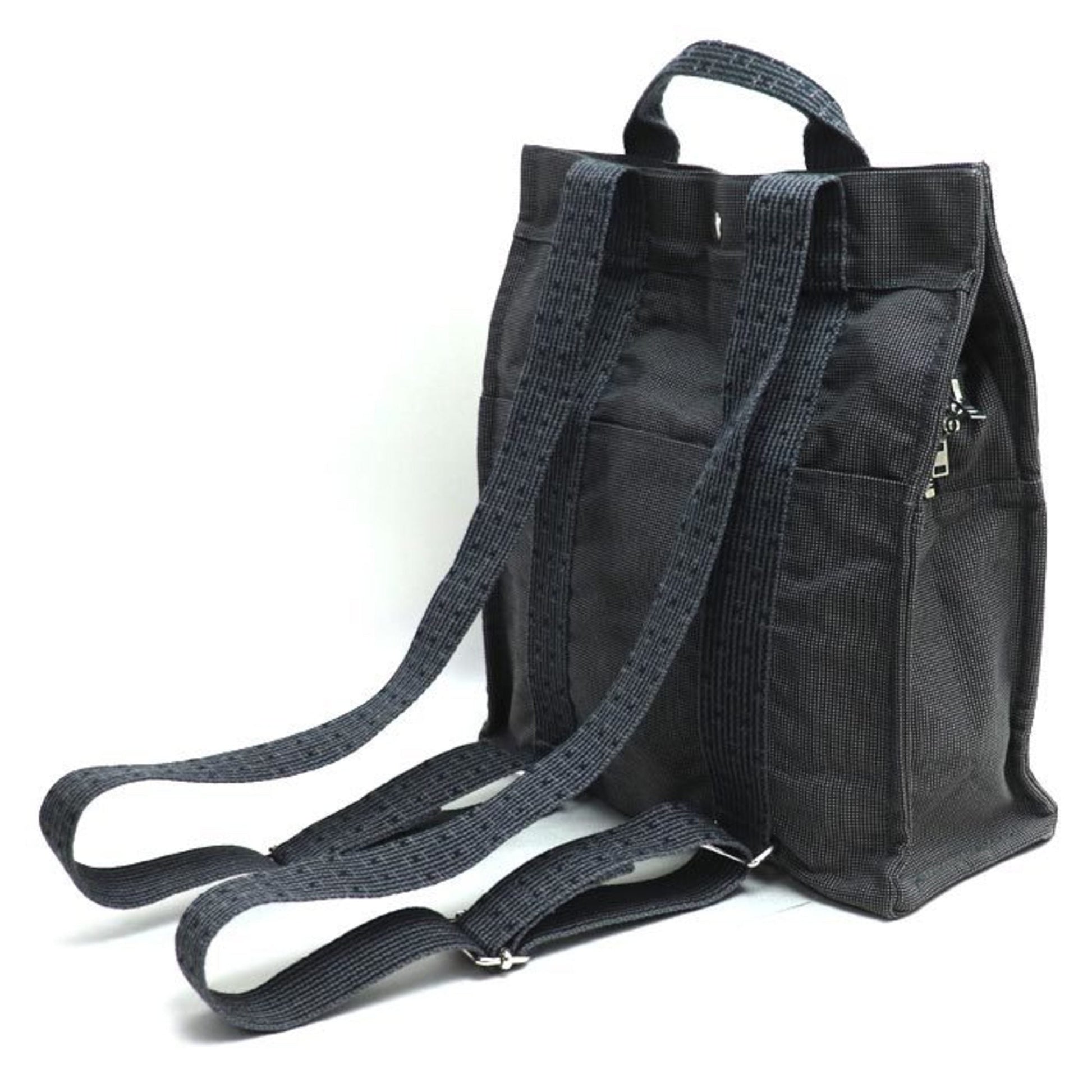 Hermes Backpack Canvas Gray Canvas Backpack 1