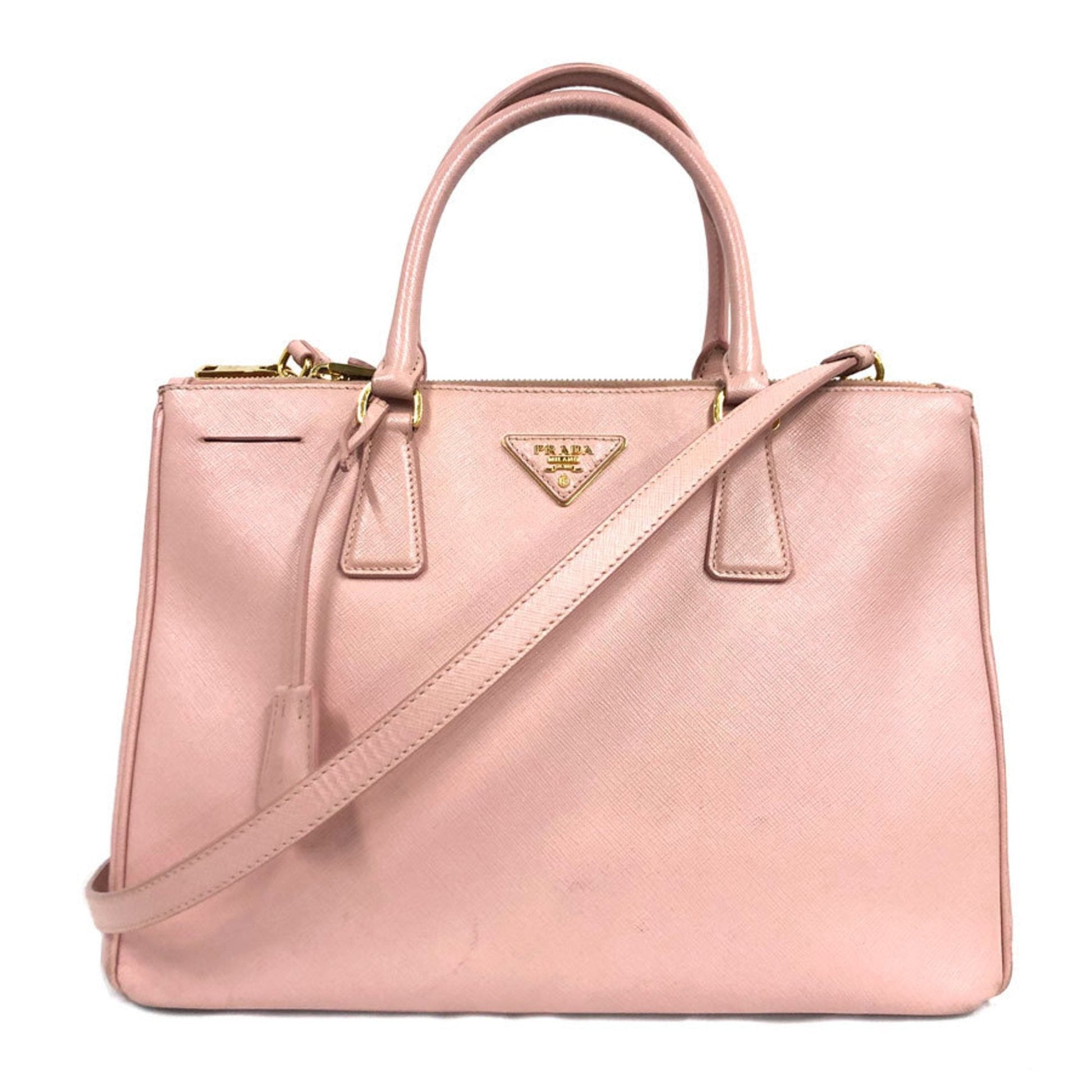 Prada Handbag Shoulder Bag Galleria Ladies Leather Pink