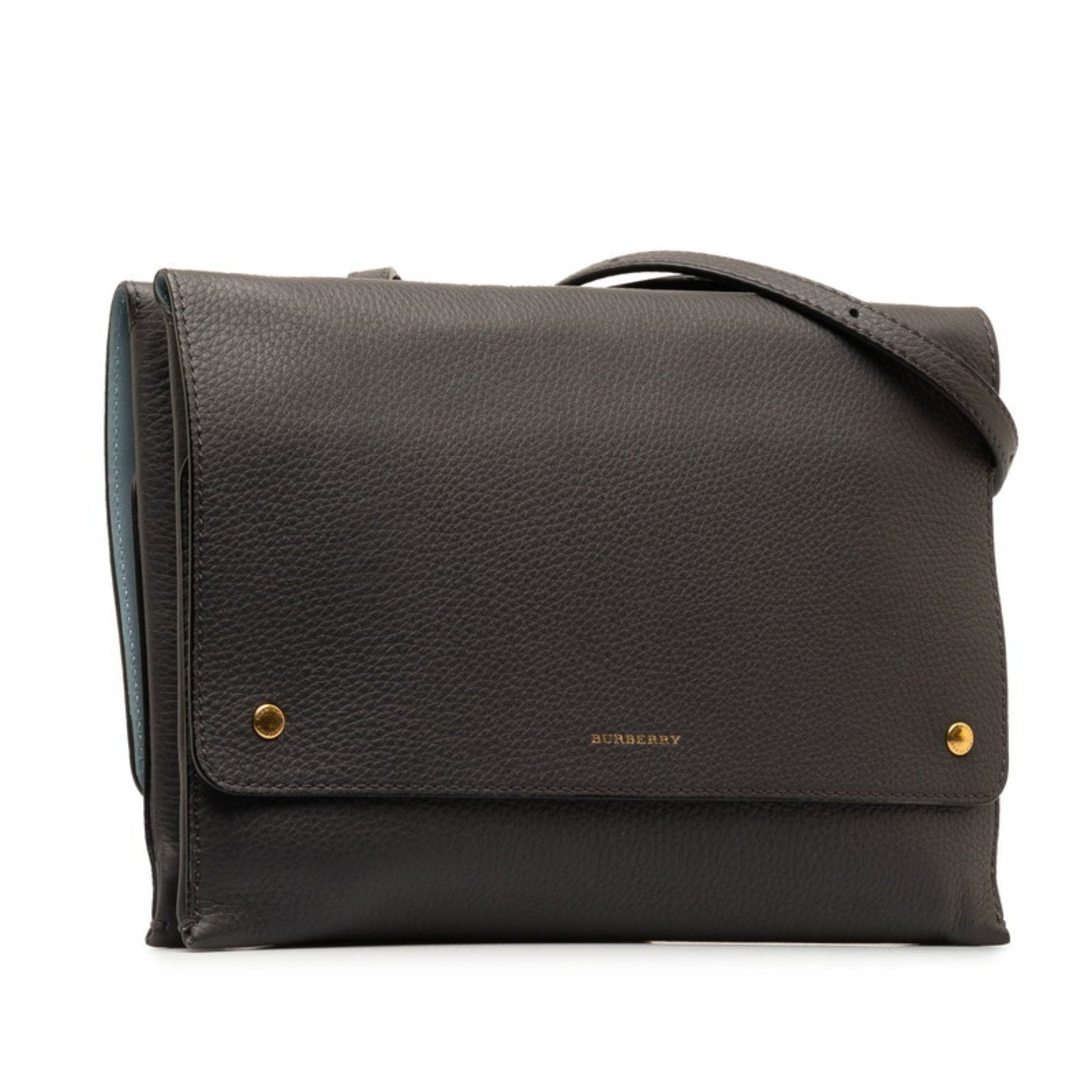 Burberry Shoulder Bag Leather Black Shoulder Bag 35