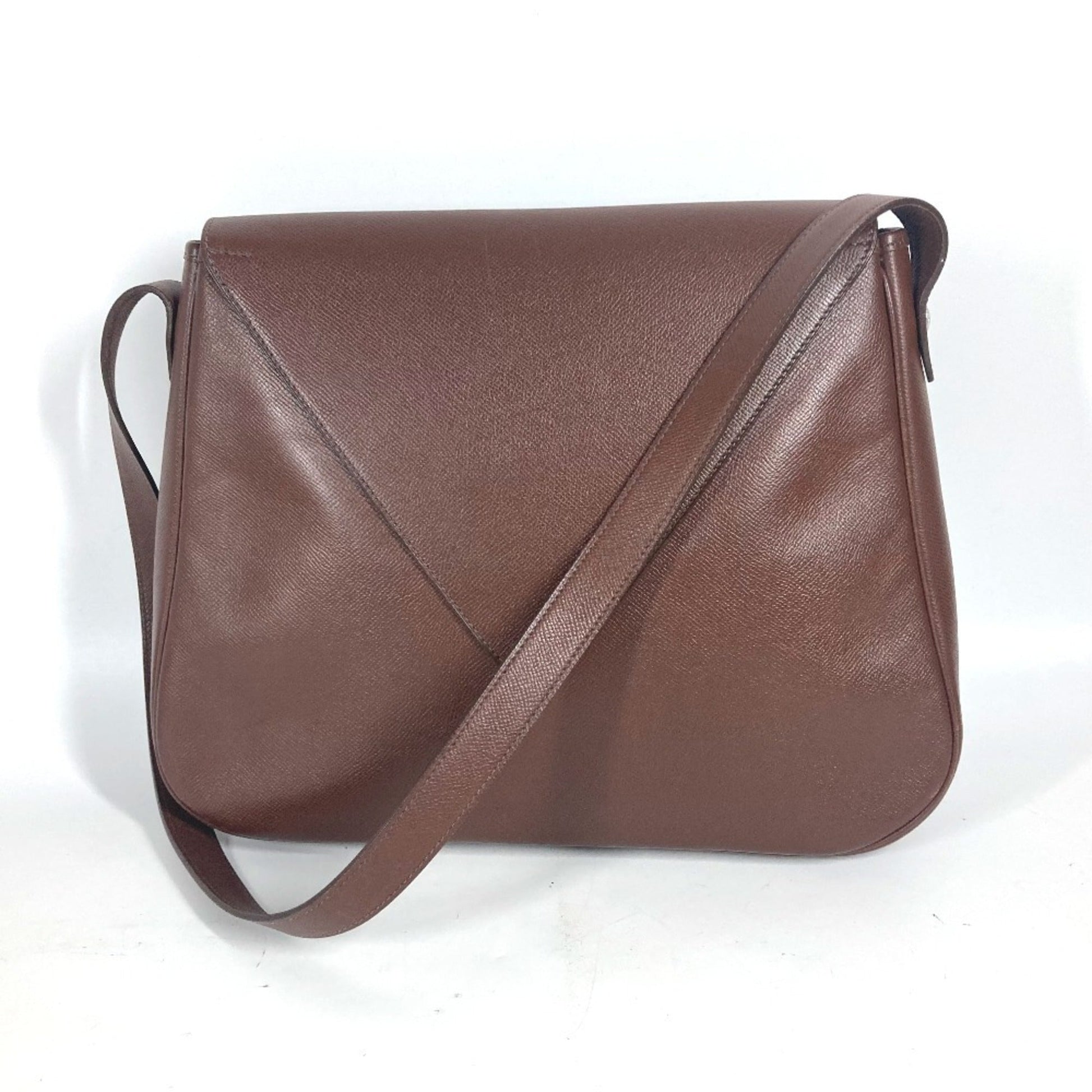 Hermes Shoulder Bag Leather Brown Shoulder Bag 8
