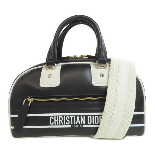 Dior Handbag Christian 4 Leather Black White