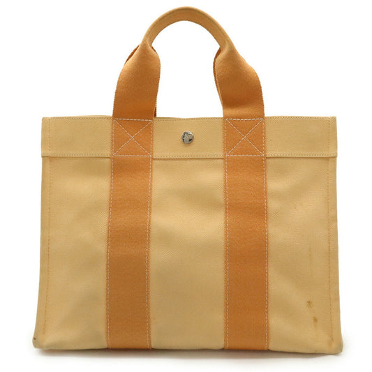 Hermes Handbag Tote Bag Canvas Orange