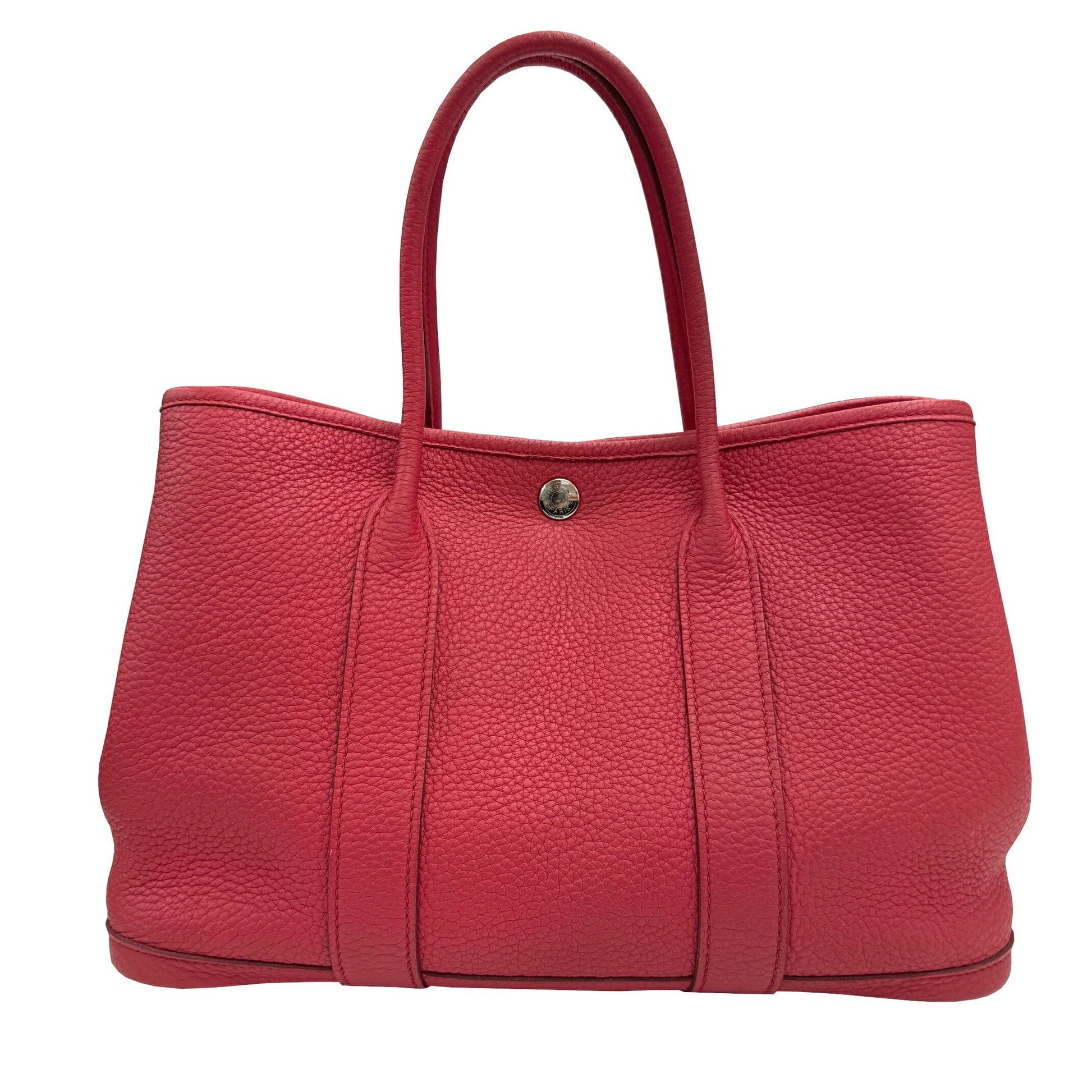 Hermes Bougainvillier Color Negonda Handbag Tote Bag Leather Red