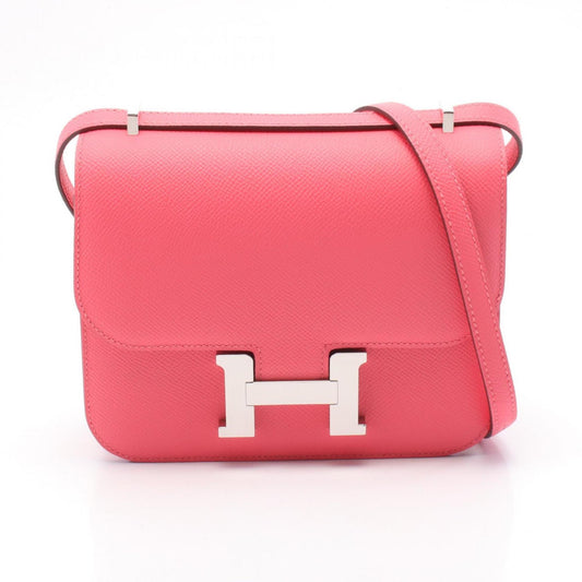 Hermes Constance Epsom Shoulder Bag Leather Pink