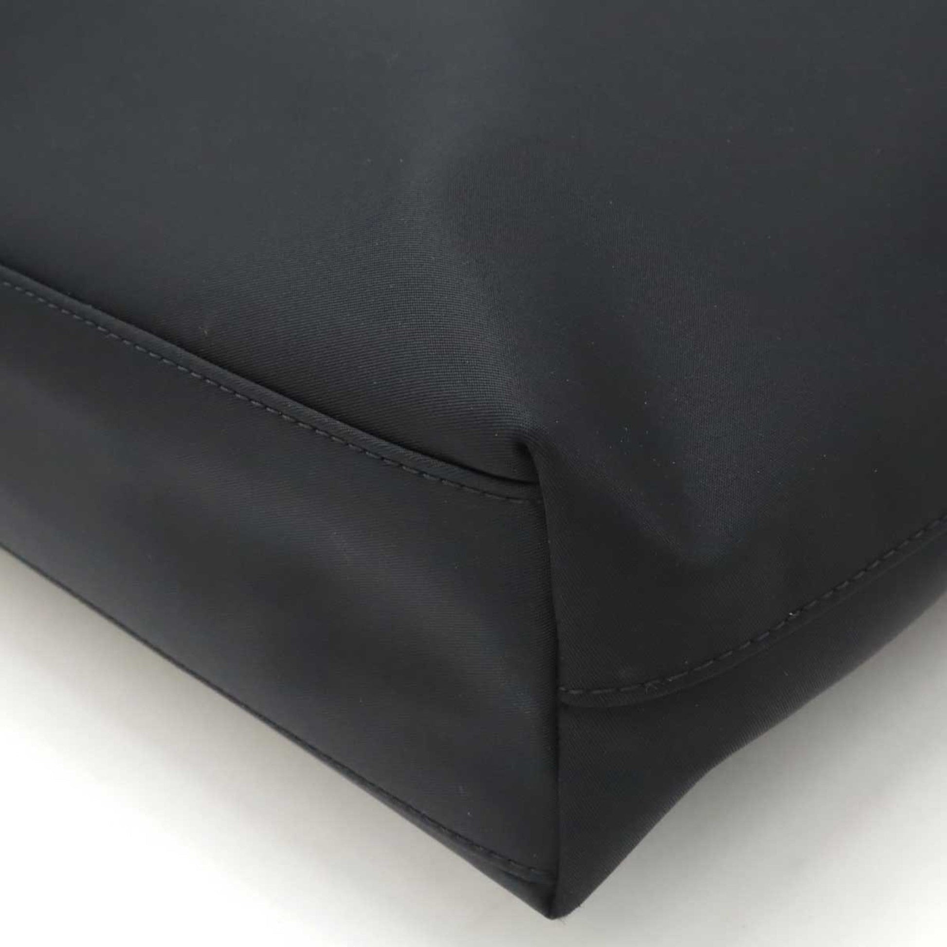 Burberry Shoulder Bag Tote Bag Leather Nylon Black