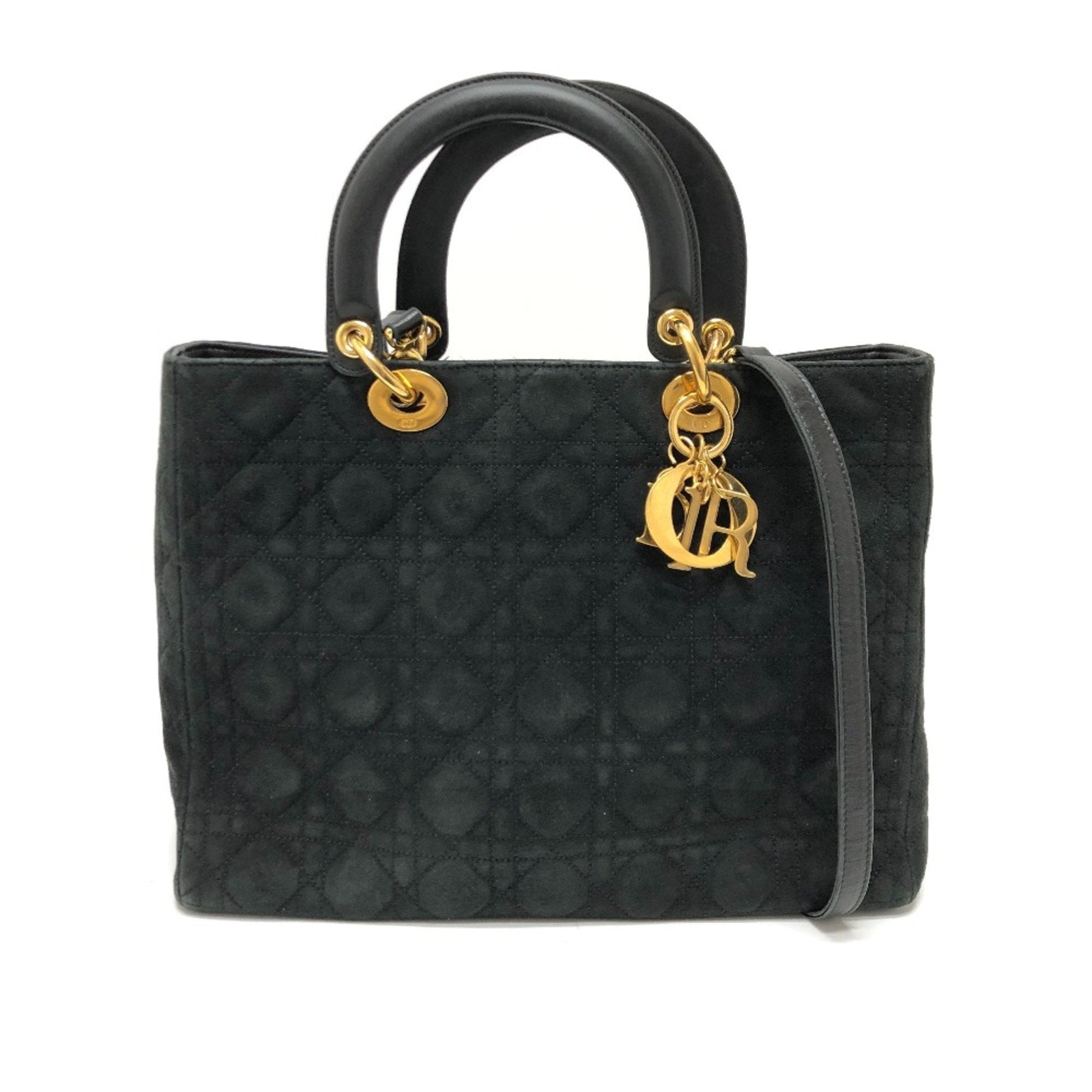 Dior Handbag Christian 17 Leather Black