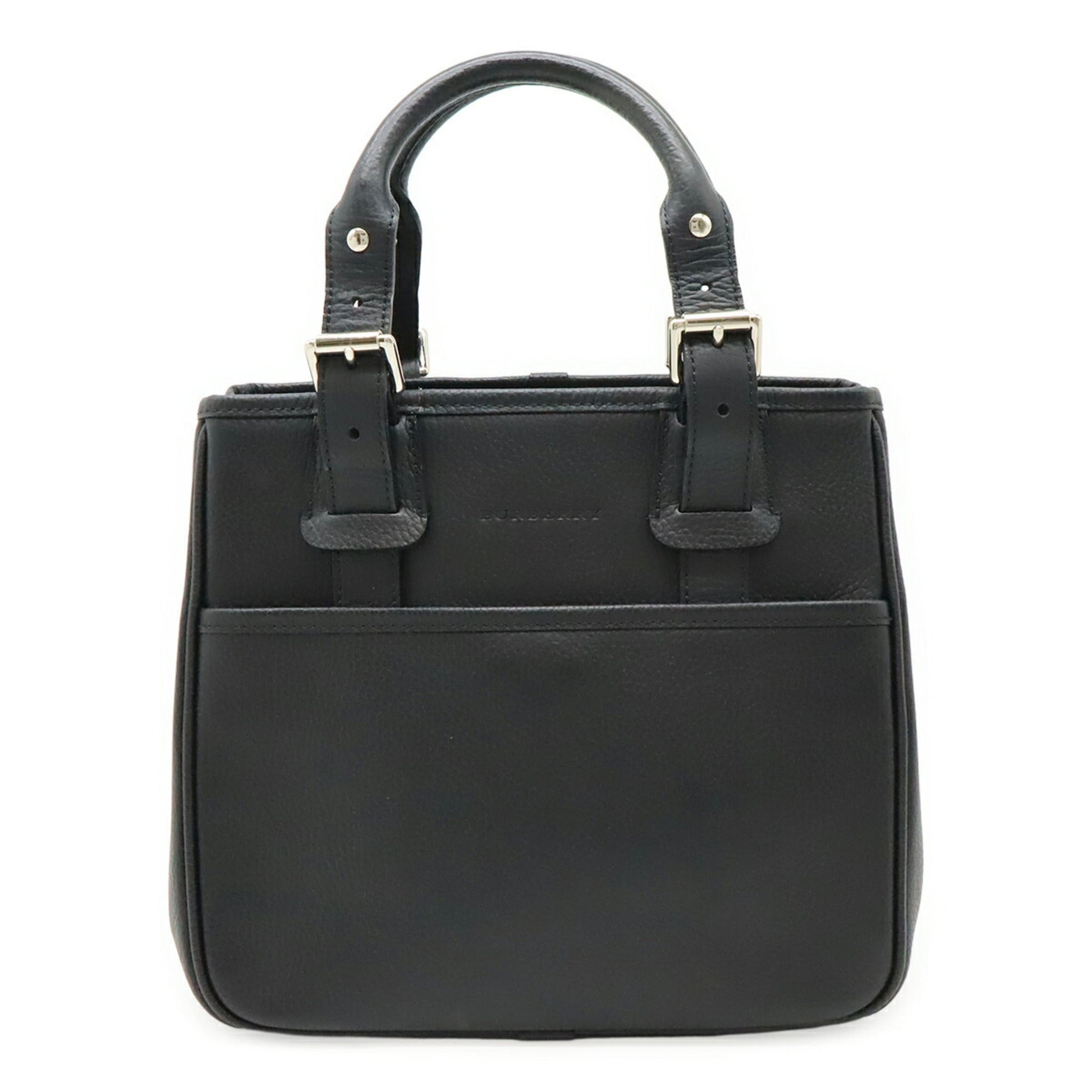 Burberry Handbag Tote Bag Leather Black