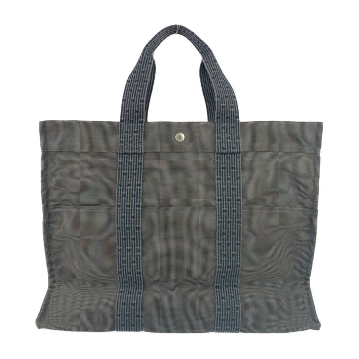 Hermes Her Line Handbag Tote Bag Canvas Gray Tote Bag 8
