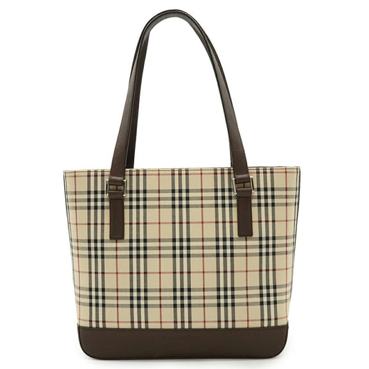 Burberry Bordeaux Dark Shoulder Bag Tote Bag Leather Canvas Black