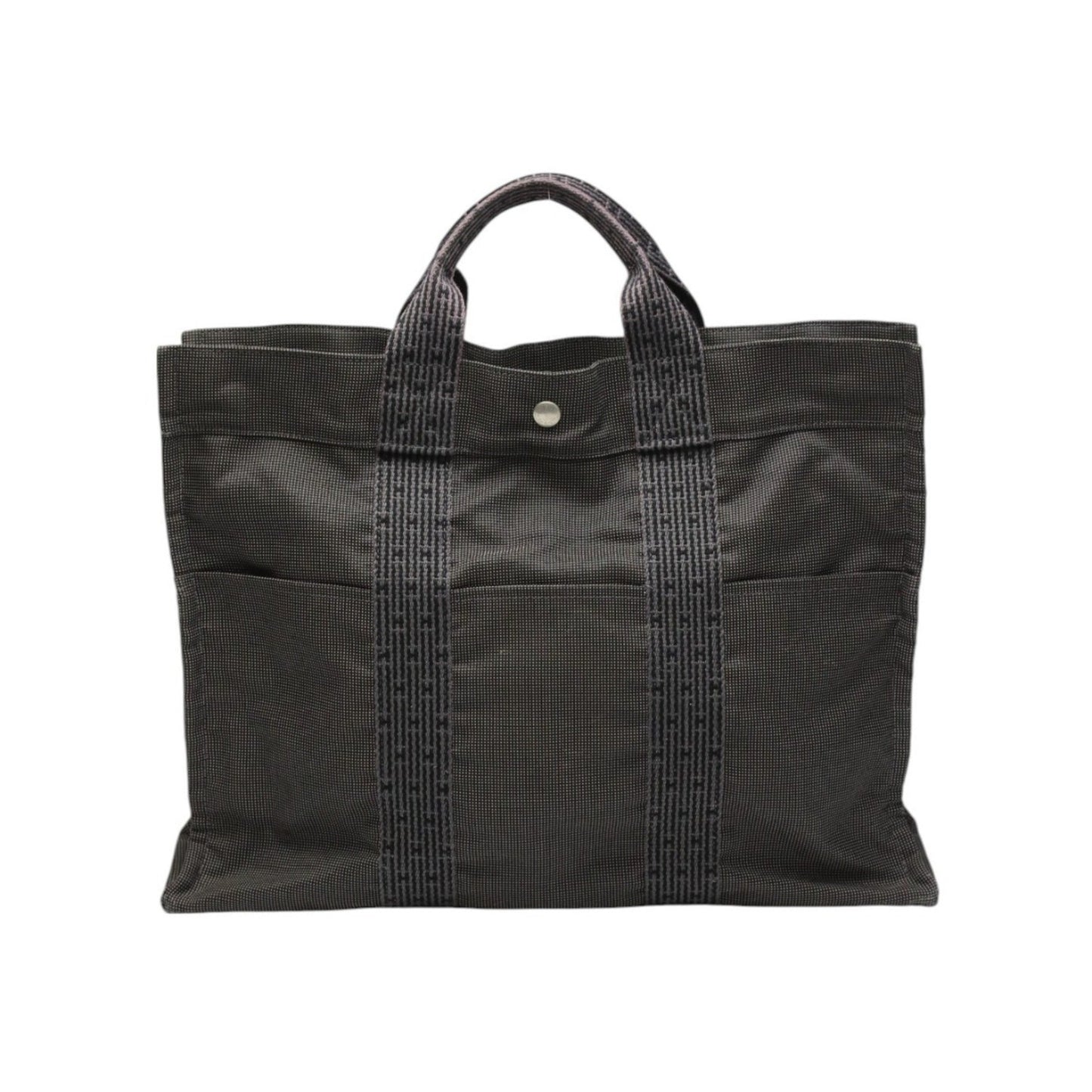 Hermes Tote Bag Canvas Gray Tote Bag 27