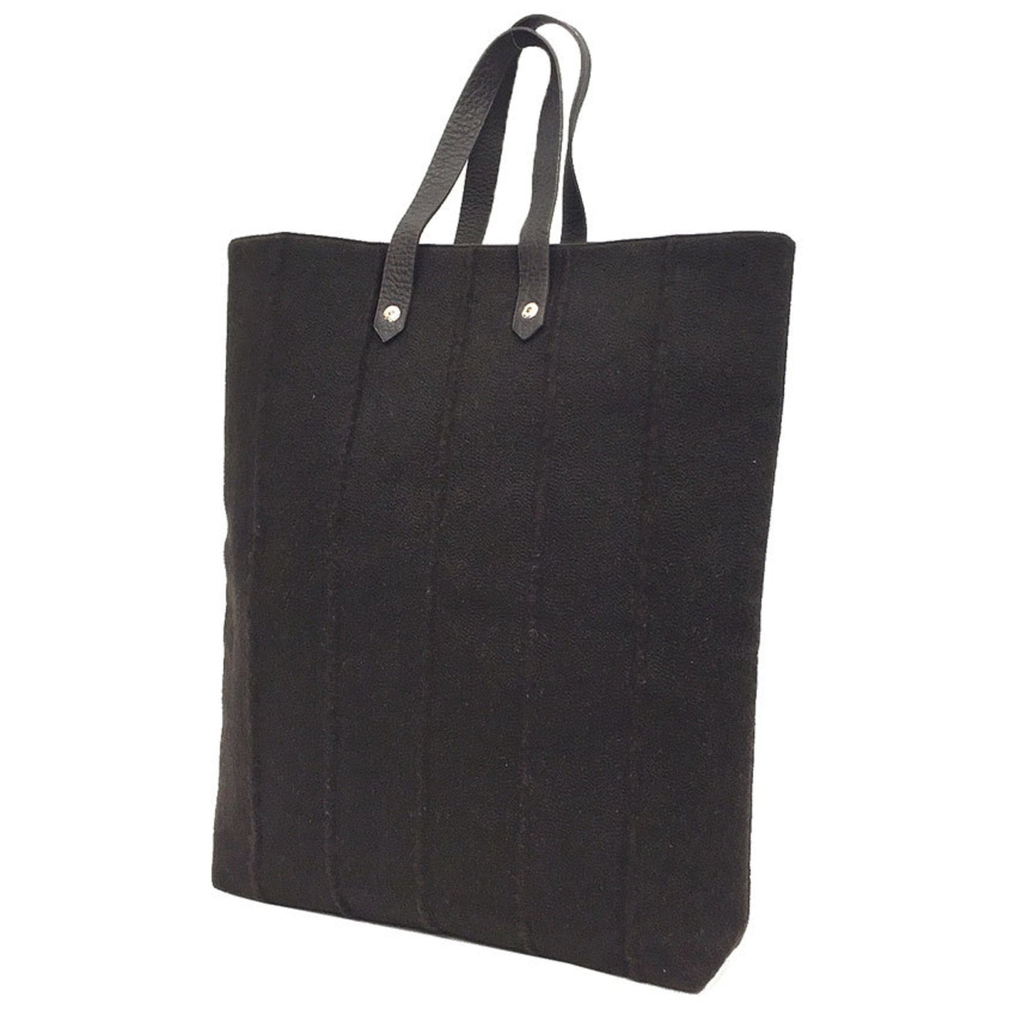 Hermes Dark Wool Tote Bag Brown