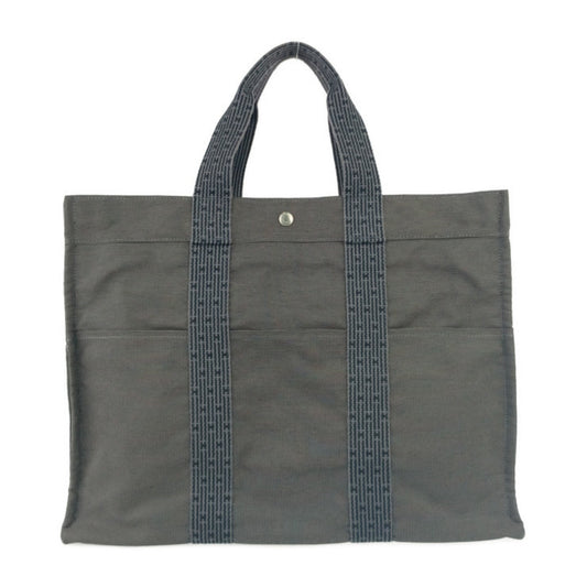 Hermes Her Line Handbag Tote Bag Canvas Gray Tote Bag 8