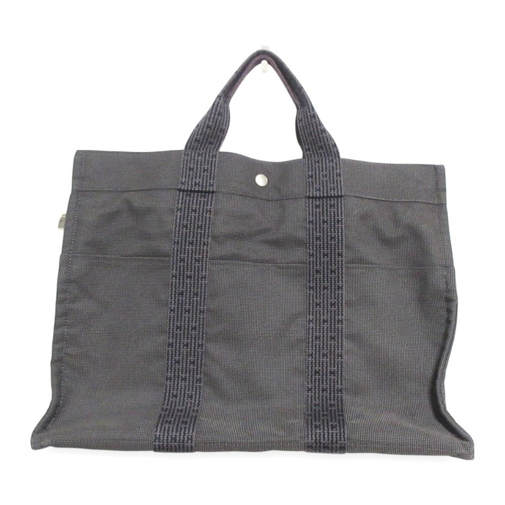 Hermes Tote Bag Canvas Gray Tote Bag 35