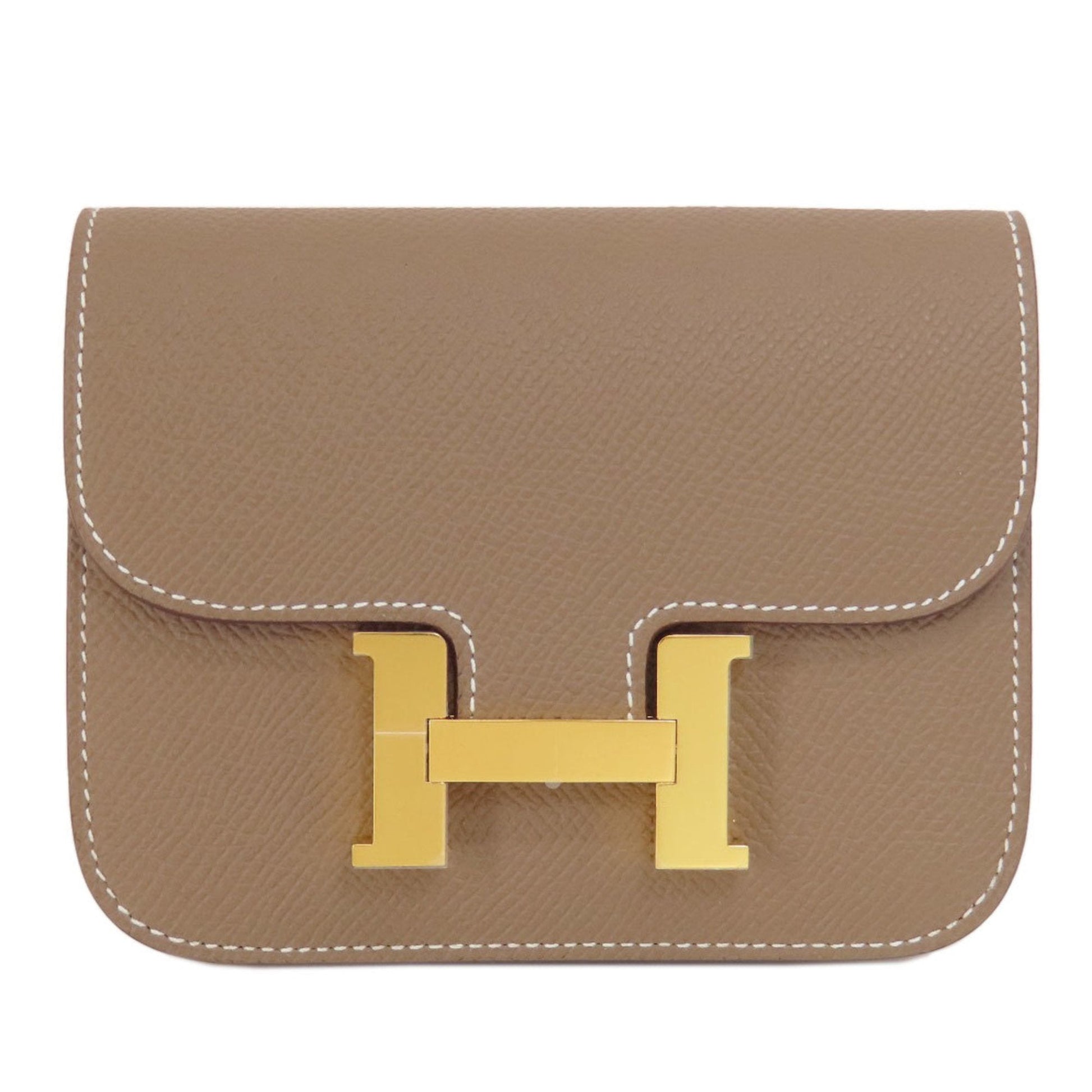 Hermes Constance Etoupe Epsom Shoulder Bag Leather Beige Gray