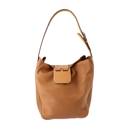 Hermes Taurillon Clemence Swift Handbag Shoulder Bag Tote Bag Leather Brown Gold