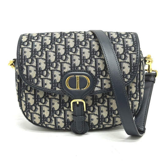 Dior Handbag Christian Shoulder Bag 5 Leather Gray