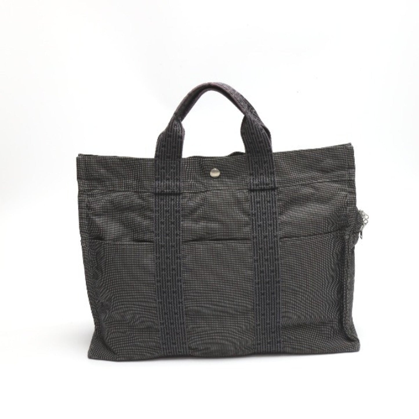 Hermes Her Line Tote Bag Canvas Gray Tote Bag 27