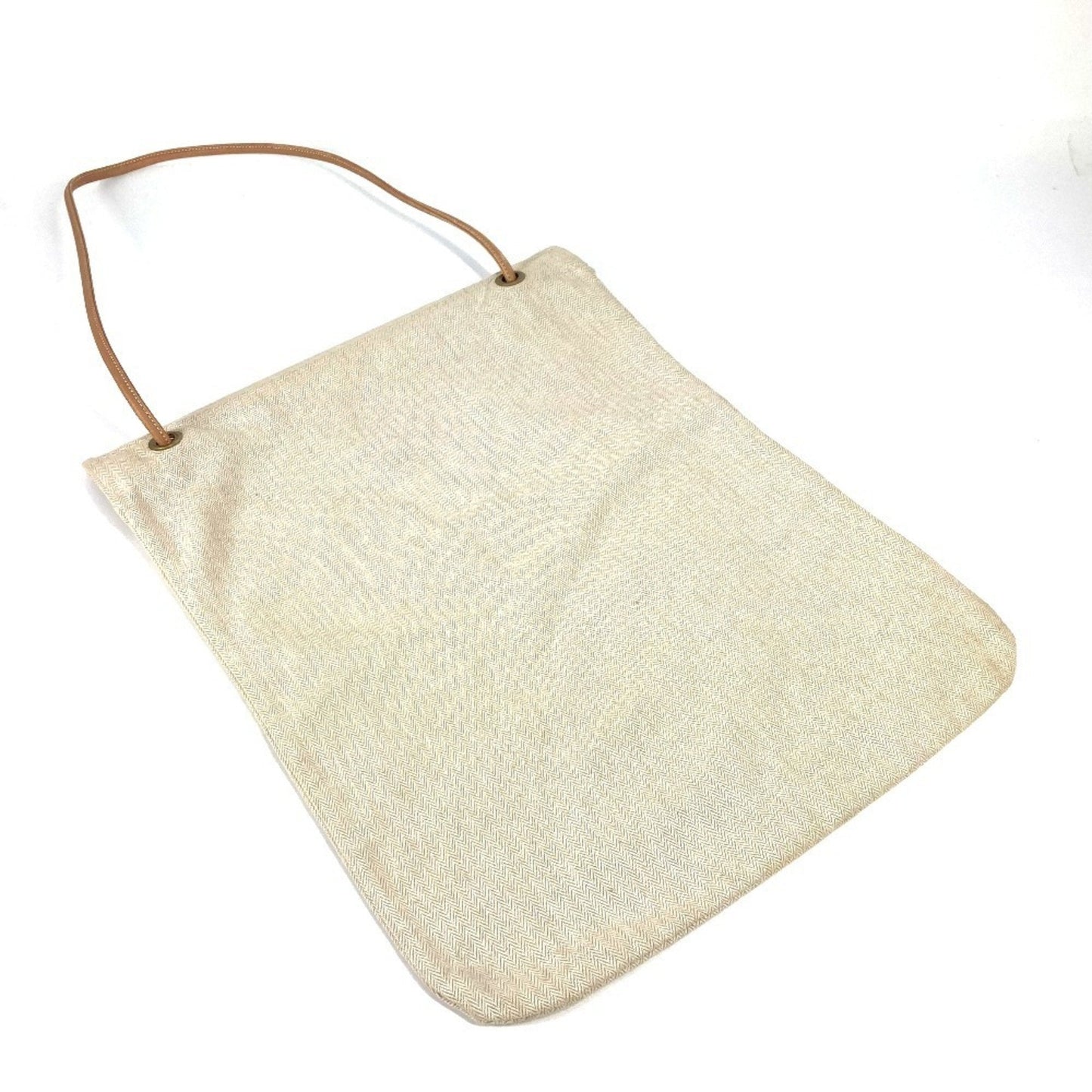 Hermes Natural Cotton Shoulder Bag White