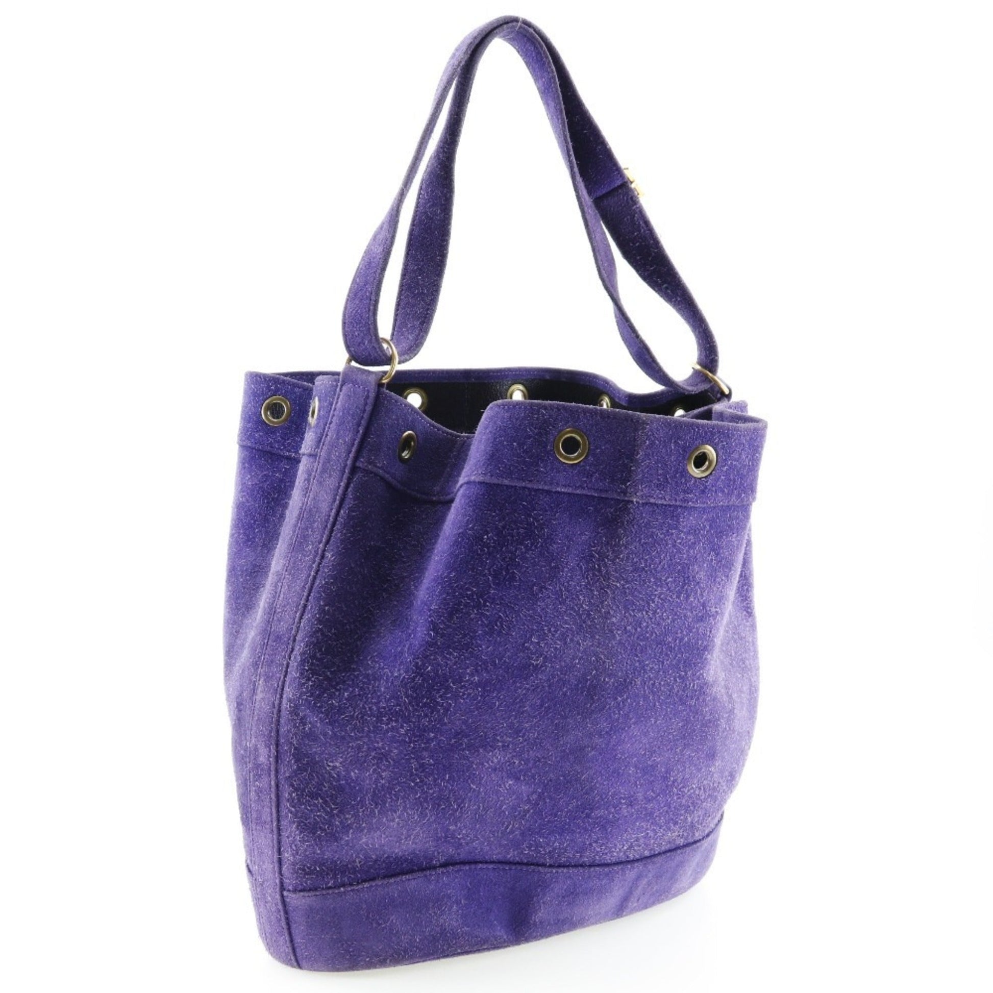 Hermes Shoulder Bag Suede Purple