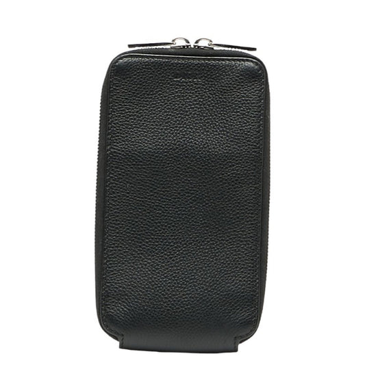 Dior Handbag Christian Pouch Leather Black Satchel Bag