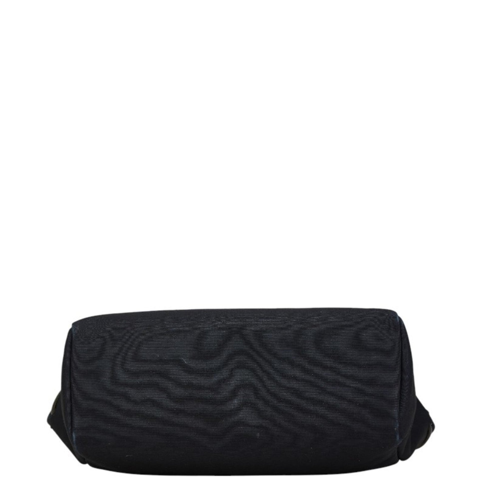 Hermes Toile Officier Handbag Tote Bag Leather Navy