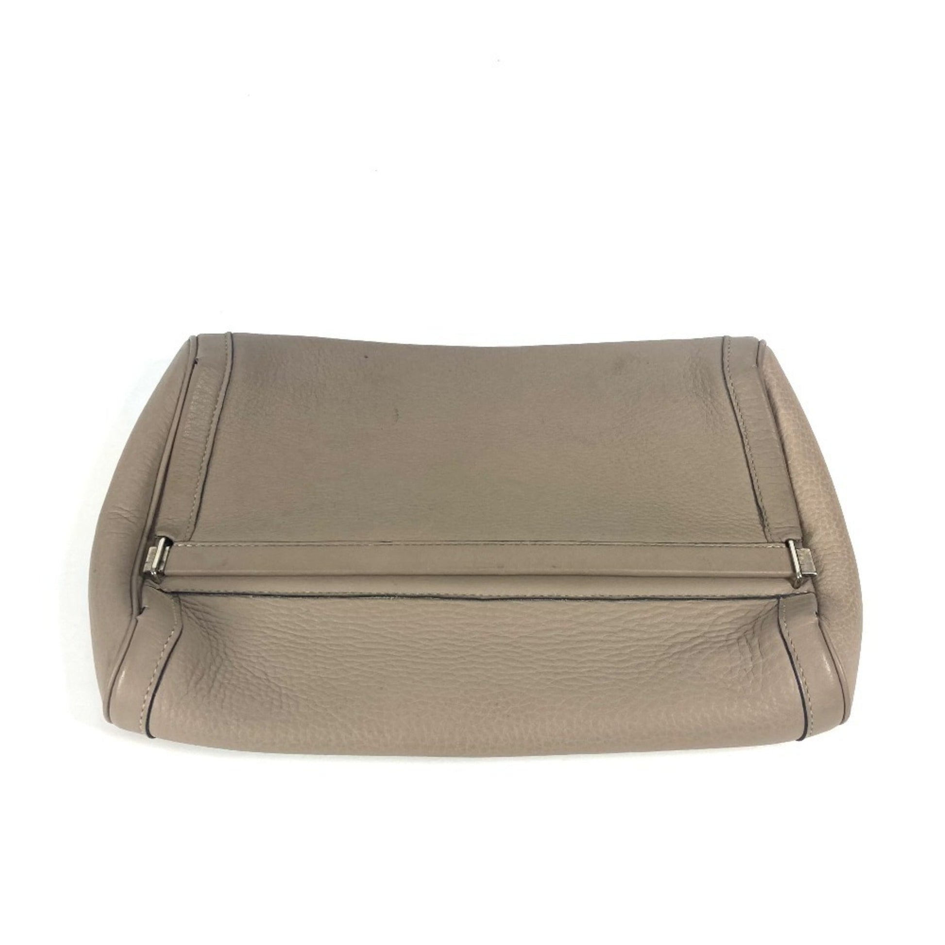 Hermes Equi Grayish Clutch Bag Leather