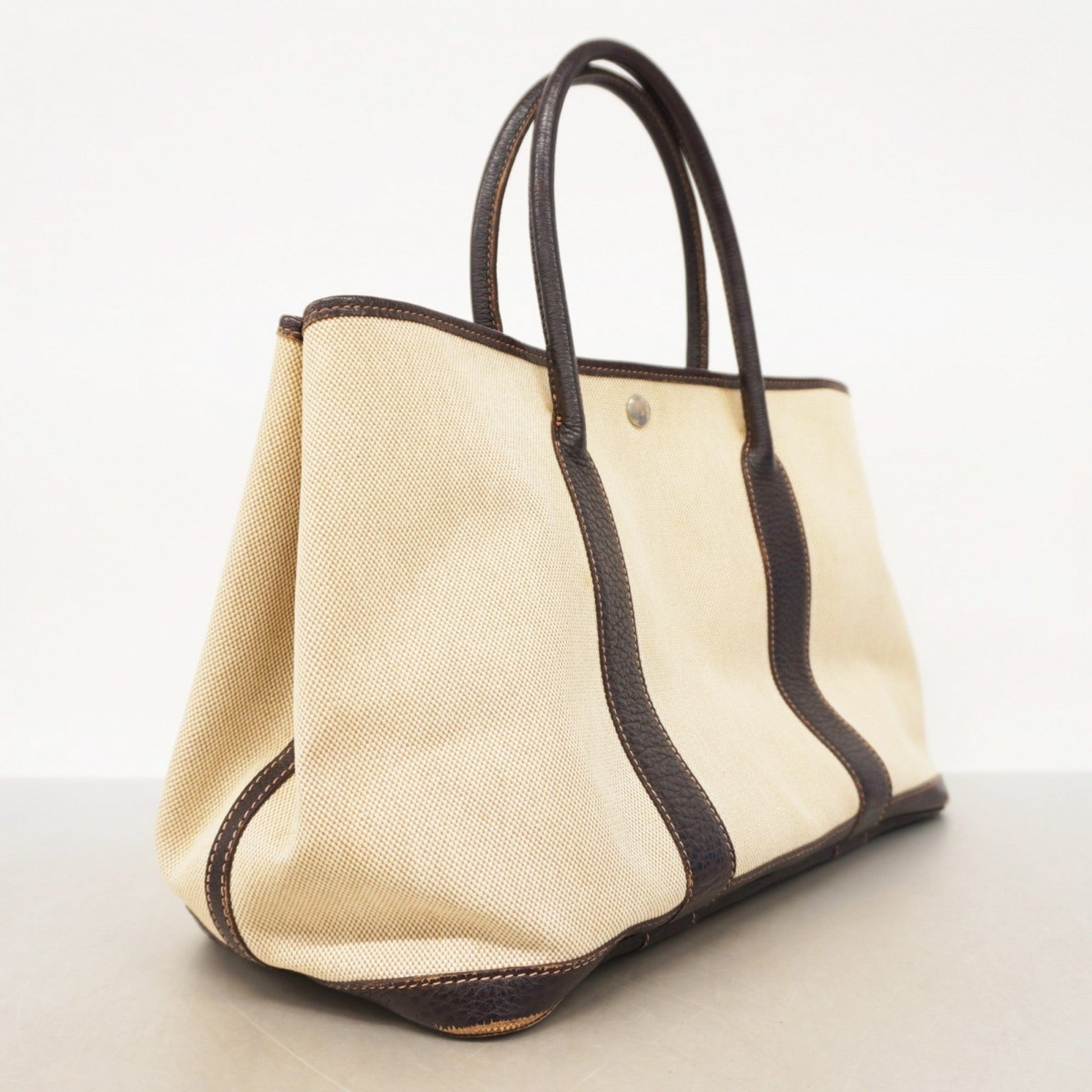 Hermes Toile Tote Bag Brown