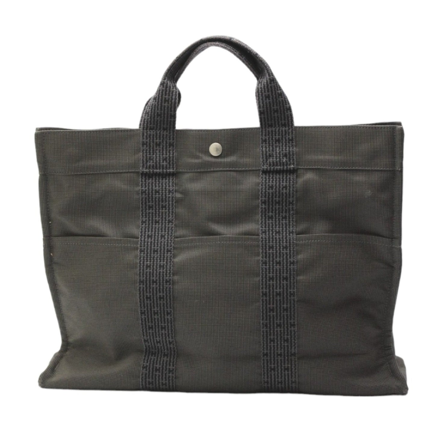 Hermes Her Line Tote Bag Canvas Gray Tote Bag 15