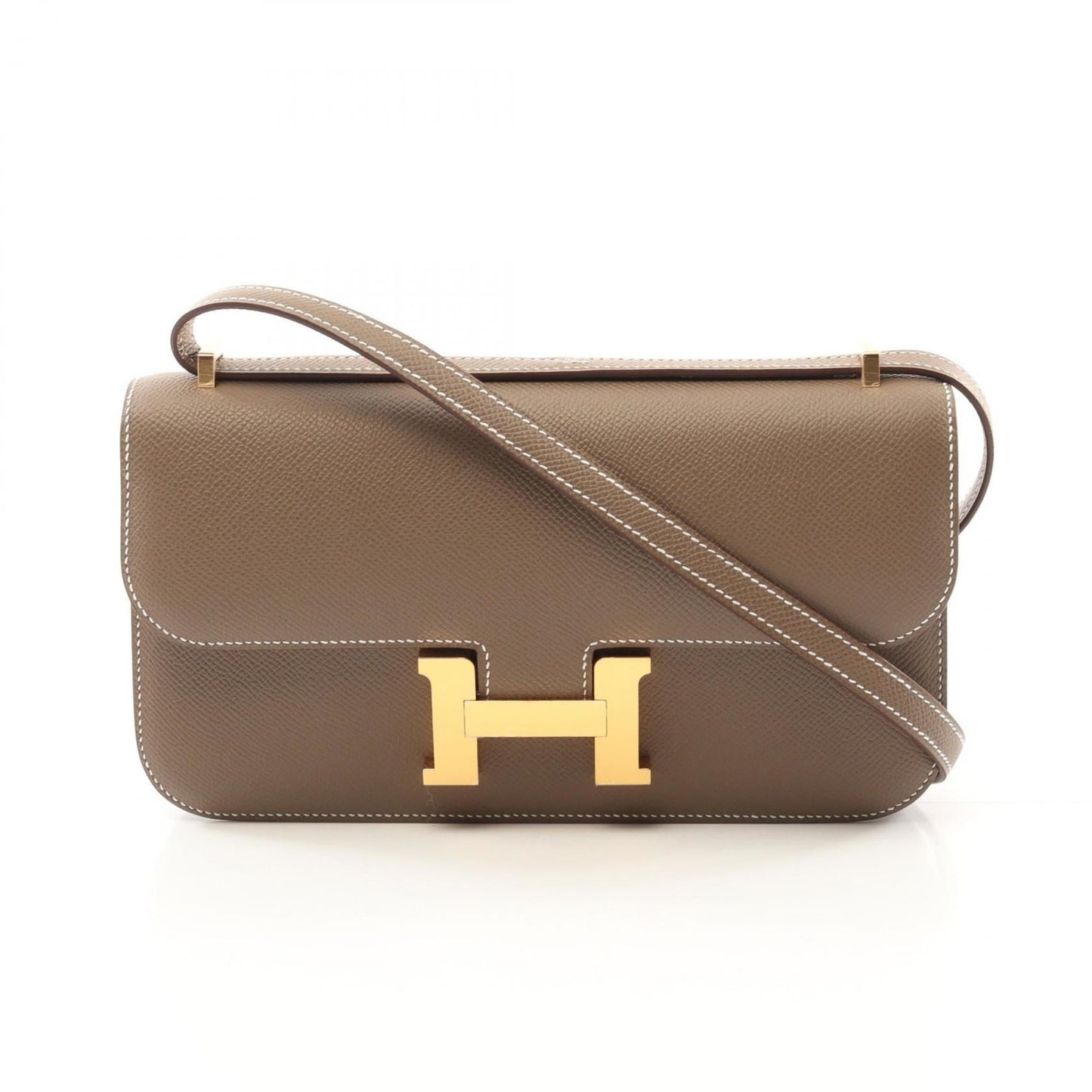 Hermes Shoulder Bag Leather Brown