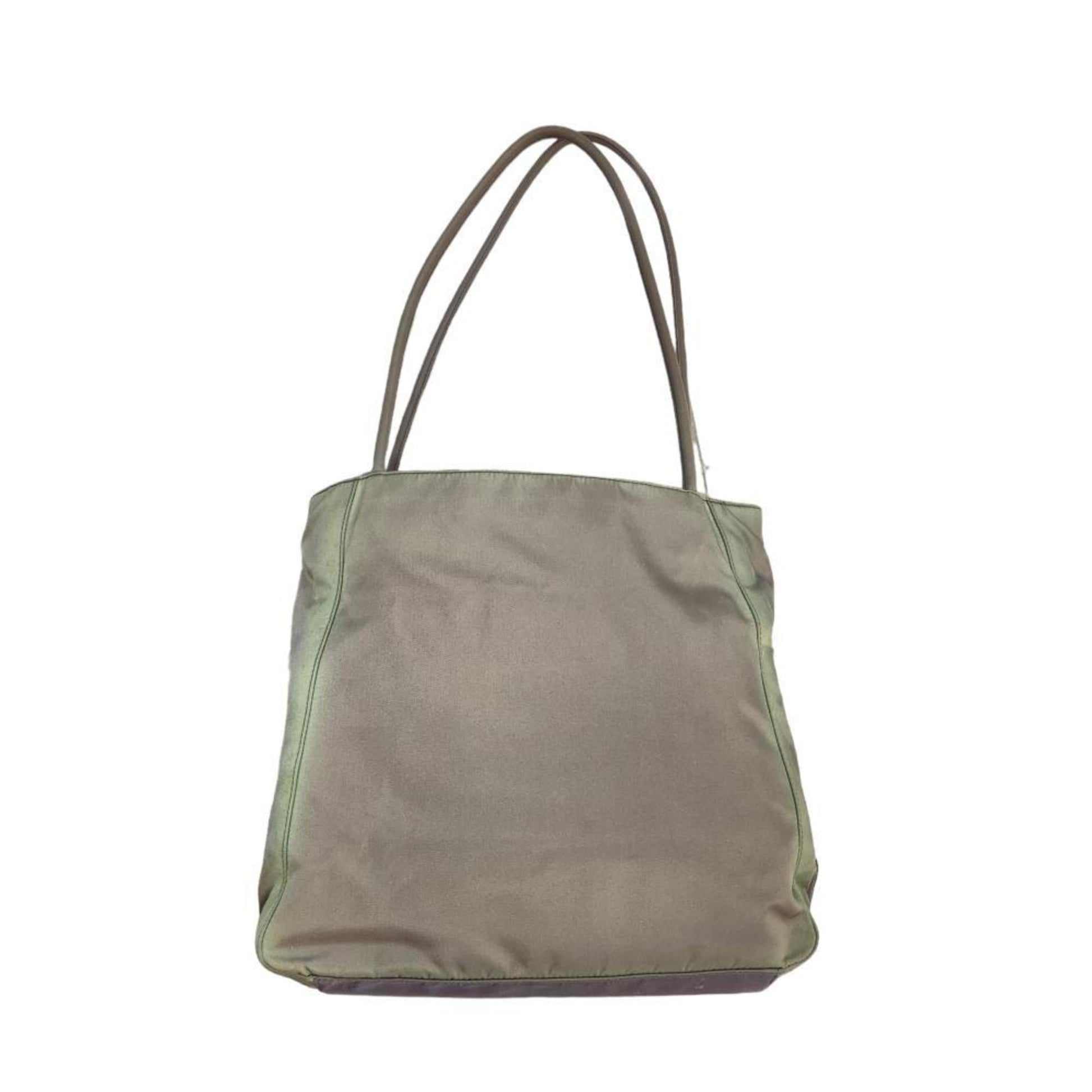Prada Test Tote Bag Unisex Khaki Green